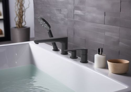 Смеситель Aquatek БЕТТА AQ1148MB на борт ванны черный - фото 5