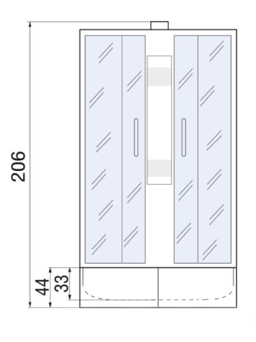 Душевая кабина River NARA 10000002331 90х90 четверть круга без крыши ориентация универсальная - фото 2