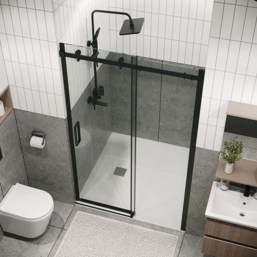 Душевая дверь Grossman Classic 100.K33.04.100.21.00 100х195 стекло прозрачное профиль черный - фото 5