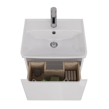 Тумба под раковину LeMark Buno mini LM05BM50T 50х40 подвесная цвет белый