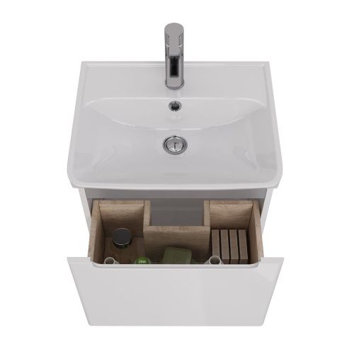 Тумба под раковину LeMark Buno mini LM05BM50T 50х40 подвесная цвет белый - фото 3