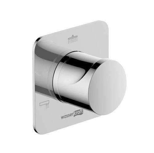 Переключатель на 3 выхода Wasserkraft Weida 3100 A269 встраиваемый в стену хром - фото 2