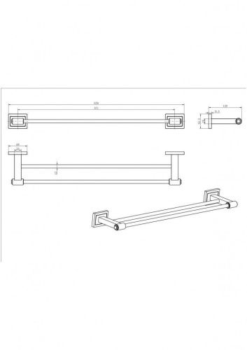 Полотенцедержатель CeramaLux Gamma 12309 - фото 2