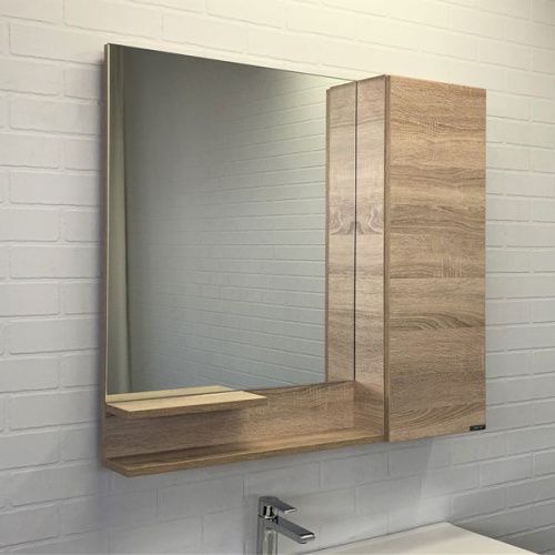 Зеркало-шкаф Comforty Варна 00-00009918CF 90х80 подвесной цвет бежевый/белый - фото 4