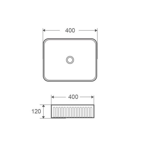 Раковина из сантехнического фаянса Grossman GR-3061 40х40 накладная цвет белый без отверстий под смеситель - фото 4