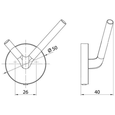 Крючок Emco Round 4375 133 01