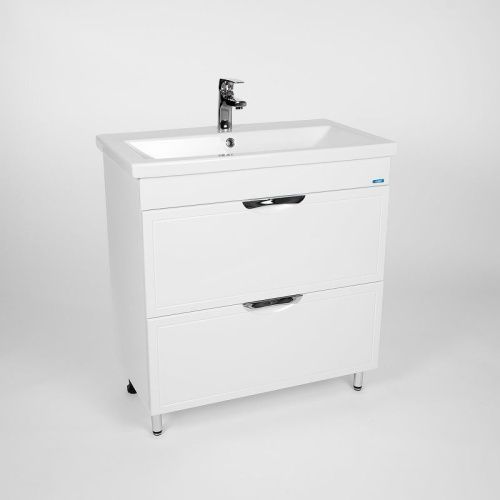 Тумба под раковину Viant Лима VLIM80CO-T2Y 80х40 напольная цвет белый - фото 3