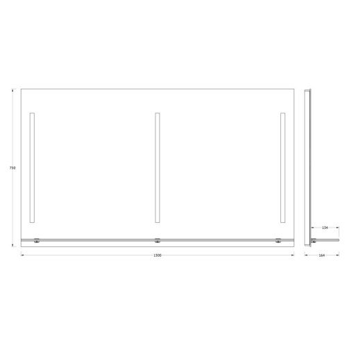 Зеркало с подсветкой Evoform Ledline-S BY 2169 130х80 подвесное - фото 2