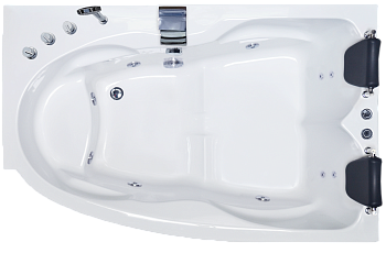 Ванна акриловая Royal Bath SHAKESPEARE RB652100CM-R 170х110 пристенная асимметричная с каркасом