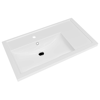 Раковина керамическая Onika Фостер 4640021065198 80х50 накладная цвет белый 1 отверстие под смеситель