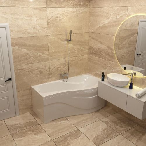 Ванна акриловая Timo VINO VINO1590R 150х90 пристенная асимметричная без каркаса - фото 5