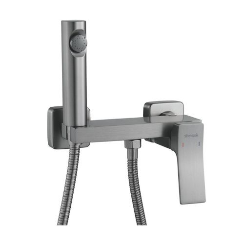 Гигиенический душ со смесителем Shevanik S4005T-1 оружейная сталь - фото 2