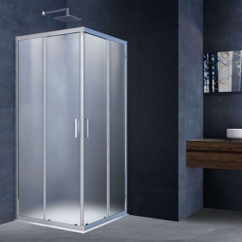 Душевой уголок Vincea Alpha VSS-3AL100MT 100х100 стекло текстурное профиль хром без поддона