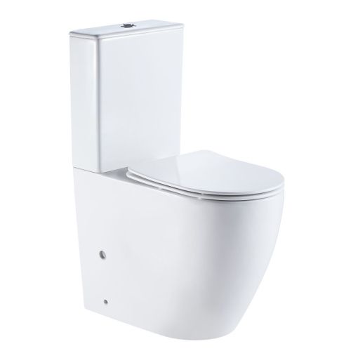 Унитаз-компакт напольный с бачком Azario MIRADA AZ-1289A белый с сиденьем микролифт безободковый каскадный смыв