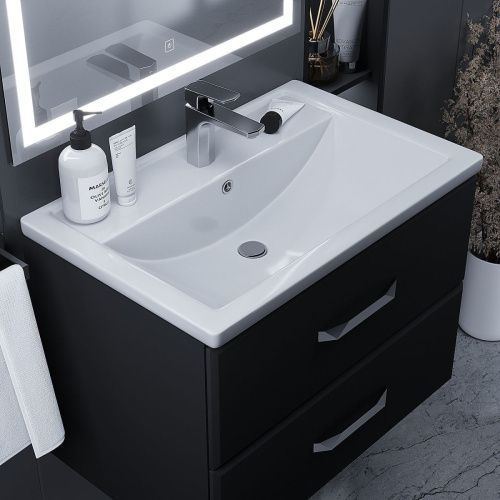 Раковина из искусственного камня Uperwood Foster 291020341 70х50 полувстраиваемая цвет белый - фото 3