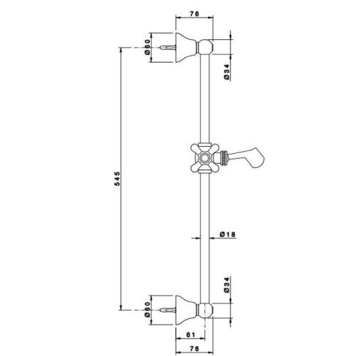 Душевая штанга Nicolazzi Doccia C8071CR цвет хром - фото 2