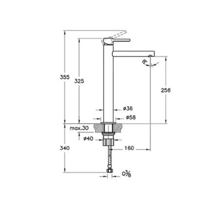 Смеситель Vitra Origin A42558 на раковину хром