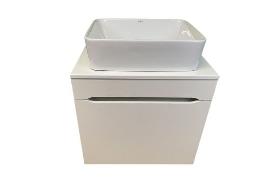 Тумба с раковиной Sintesi STL.W7013_SIN-LVB-APP-401 60х60 подвесная цвет белый - фото 4