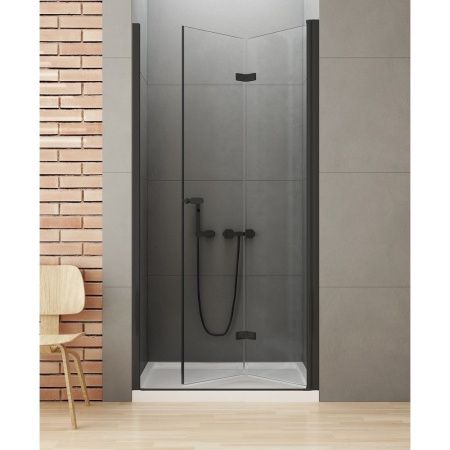 Душевая дверь New Trendy NEW SOLEO Black D-0222A 80х195 стекло прозрачное профиль черный