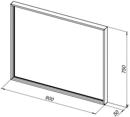 Зеркало с подсветкой De Aqua Алюминиум 00261703 90х80 подвесное - фото 4