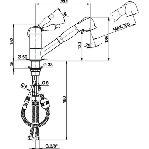 Смеситель для кухни Cisal EM00257021 Акция на мойку хром - фото 2