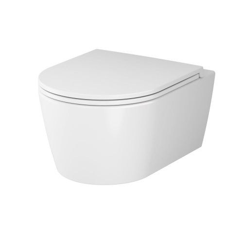 Унитаз подвесной Am.Pm Func C8F1700SC белый с сиденьем микролифт безободковый каскадный смыв - фото 2