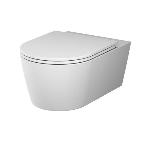 Унитаз подвесной Am.Pm Func C8F1701MWSC белый с сиденьем микролифт безободковый каскадный смыв - фото 2