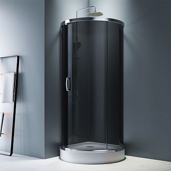 Душевой уголок Am.Pm Like W83G-333-095CG 95х95 стекло тонированное профиль хром без поддона