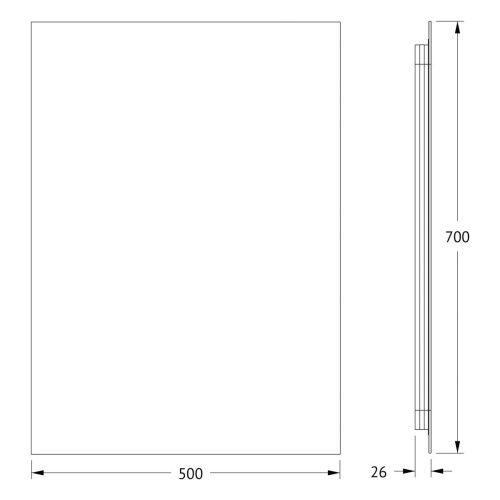 Зеркало с подсветкой Defesto GLOW DF 2504 50х70 подвесное - фото 2