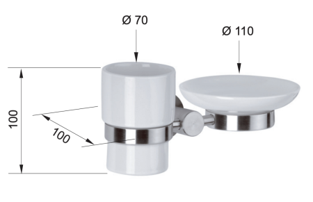 Стакан Remer Minimal INOX Mi17INOXCR