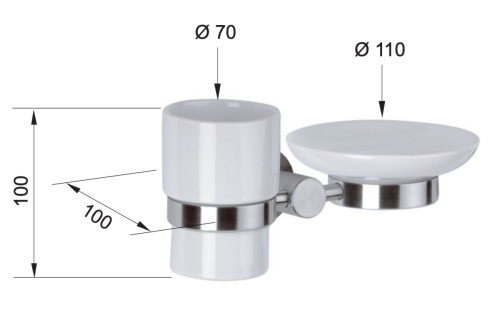 Стакан Remer Minimal INOX Mi17INOXCR - фото 2