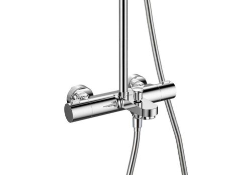 Душевая стойка Aquatek ВЕГА AQ2043CR настенная цвет хром с термостатом - фото 4