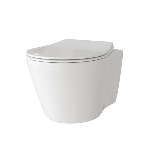 Унитаз подвесной Grossman Санфаянс GR-4459S белый с сиденьем микролифт безободковый каскадный смыв