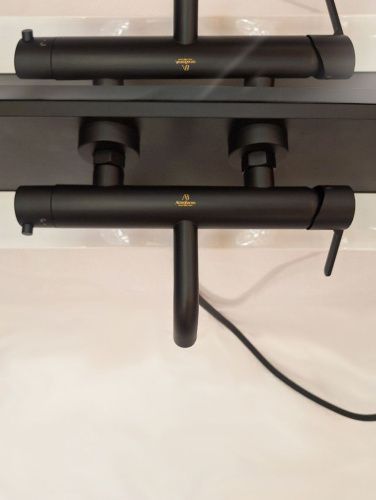 Смеситель для ванны AltroBagno Unione AltroBagnoUnione0221MB настенный черный - фото 5