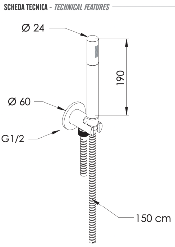 Душевой гарнитур Remer X Style Inox SS337M317MM настенный нержавеющая сталь - фото 2