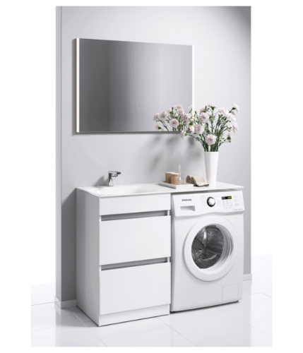 Тумба под раковину Aqwella Y FOR01052 50х50 напольная цвет белый - фото 2