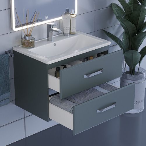 Тумба с раковиной Uperwood Foster 291020540 70х50 цвет серый - фото 5