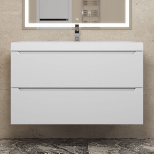 Тумба под раковину Uperwood Tanos 291020245 90х50 подвесная цвет белый - фото 3