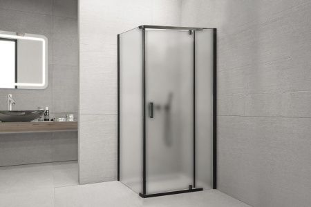 Душевой уголок Royal Bath HPVD RB1090HPVD-C-BL 100х90 стекло матовое профиль черный без поддона