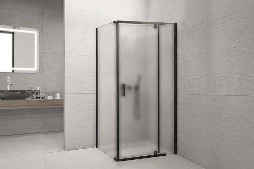 Душевой уголок Royal Bath HPVD RB100HPVD-C-BL 100х100 стекло матовое профиль черный без поддона