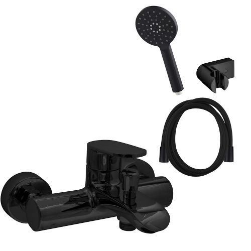 Смеситель для ванны AQG Beta 01BE2417NG настенный черный