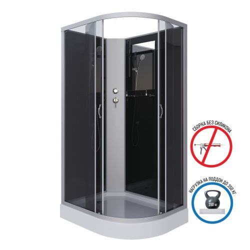 Душевая кабина Niagara Classic 35121433LBK 120х80 асимметричная без крыши ориентация левая - фото 2