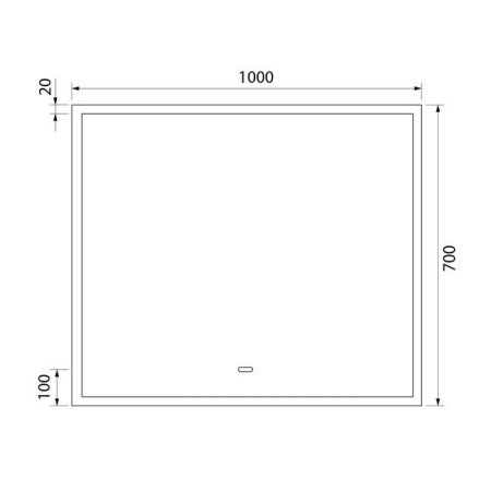 Зеркало с подсветкой Iddis Slide SLI1000i98 100х70 подвесное
