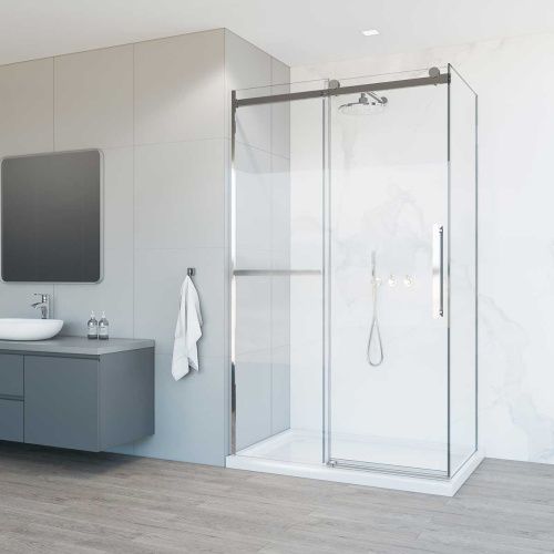 Душевой уголок Vincea Como Soft VSR-1CS1013CL 130х100 стекло прозрачное профиль хром без поддона