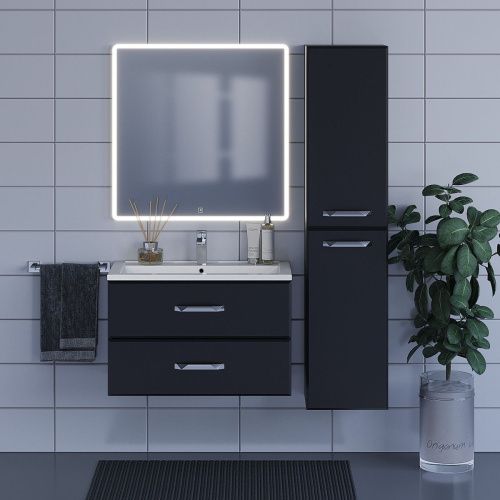 Тумба с раковиной Uperwood Foster 291020536 80х50 цвет черный - фото 3