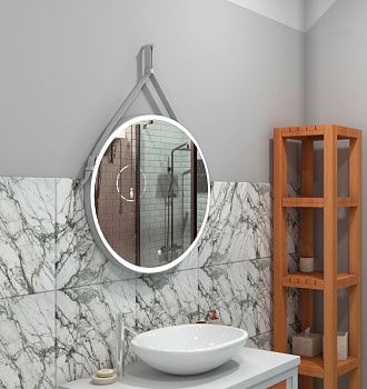 Зеркало с подсветкой Art&Max MILAN AM-Mil-650-DS-F 70х70 подвесное