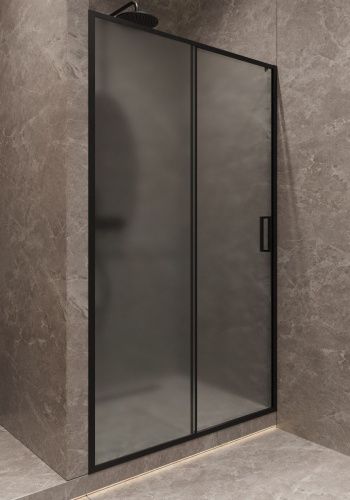 Душевая дверь Timo T06 150х195 стекло матовое профиль черный - фото 3