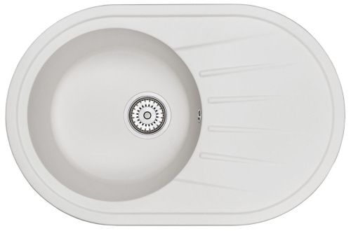 Кухонная мойка Granula 7601, БЕЛЫЙ 76х50 цвет белый поверхность матовая