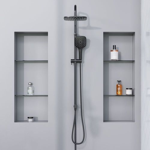 Душевая стойка Damixa Eclipse 931000300 настенная цвет черный - фото 3