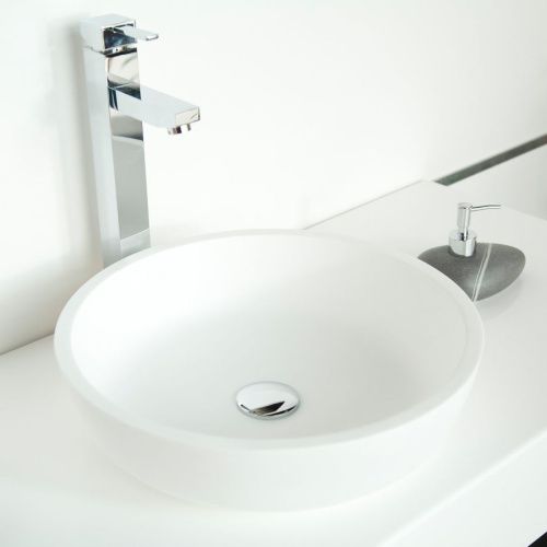 Раковина из искусственного камня MonteBianco Isola Bella 11092 40х40 встраиваемая цвет белый без отверстий под смеситель - фото 2